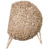 Rattan macskaház párnákkal, natúr, 52 x 58 cm