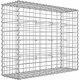 SONGMICS Gabion kosár, fém gabion ketrec 5 x 10 cm-es hálóval kövekhez, galvanizált, kerti