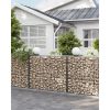 SONGMICS Gabion kosár, fém gabion ketrec 5 x 10 cm-es hálóval kövekhez, galvanizált, kerti