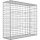 SONGMICS Gabion kosár, fém gabion ketrec 5 x 10 cm-es hálóval kövekhez, galvanizált,