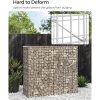 SONGMICS Gabion kosár, fém gabion ketrec 5 x 10 cm-es hálóval kövekhez, galvanizált,