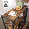 VASAGLE Baker’s Rack, Kitchen Island with 2 Metal Mesh Baskets, Shelves and Hooks, 80 x