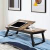 SONGMICS Laptop asztal ágyhoz vagy kanapéhoz, állítható döntésű tetejű, reggeliző tálca