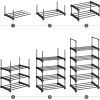 SONGMICS 5 szintes cipőtartó, 2 darabos fém cipőtároló szett, egymásra helyezhető