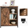 VASAGLE Sideboard, Kitchen Cabinet with Sliding Door and Adjustable Shelves, Bathroom Cabinet,