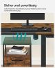 SONGMICS Magasságállítható elektromos íróasztal, 60 x 140 x (72-120) cm, teljesen