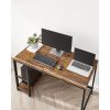 VASAGLE Számítógép asztal, íróasztal 2 polccal bal vagy jobb oldalon, munkaasztal irodába