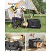 FEANDREA Hordozható háziállat táska, összecsukható szövet háziállat szállító, M méretű
