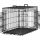 FEANDREA Kutyabox, összecsukható, 92,5 cm hosszú, 2 ajtóval, L méret, fekete PPD36H