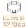 FEANDREA 8-Panel Pet Playpen, Iron Dog Cage, Heavy Duty Pet Fence, Puppy Whelping Pen, Foldable and