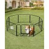 FEANDREA 8-Panel Pet Playpen, Iron Dog Cage, Heavy Duty Pet Fence, Puppy Whelping Pen, Foldable and
